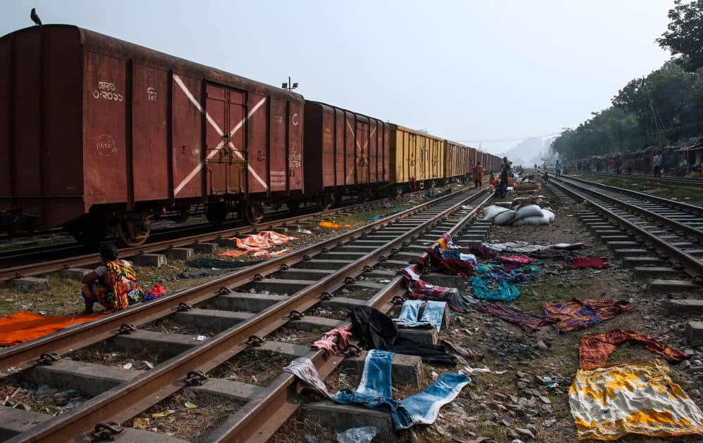 Life Along the Tracks by Joxe Inazio Kuesta Garmendia — canvas wall art