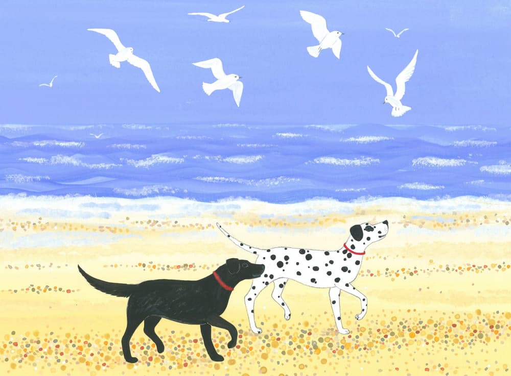 A Walk on the Beach by Isabelle Brent — canvas wall art