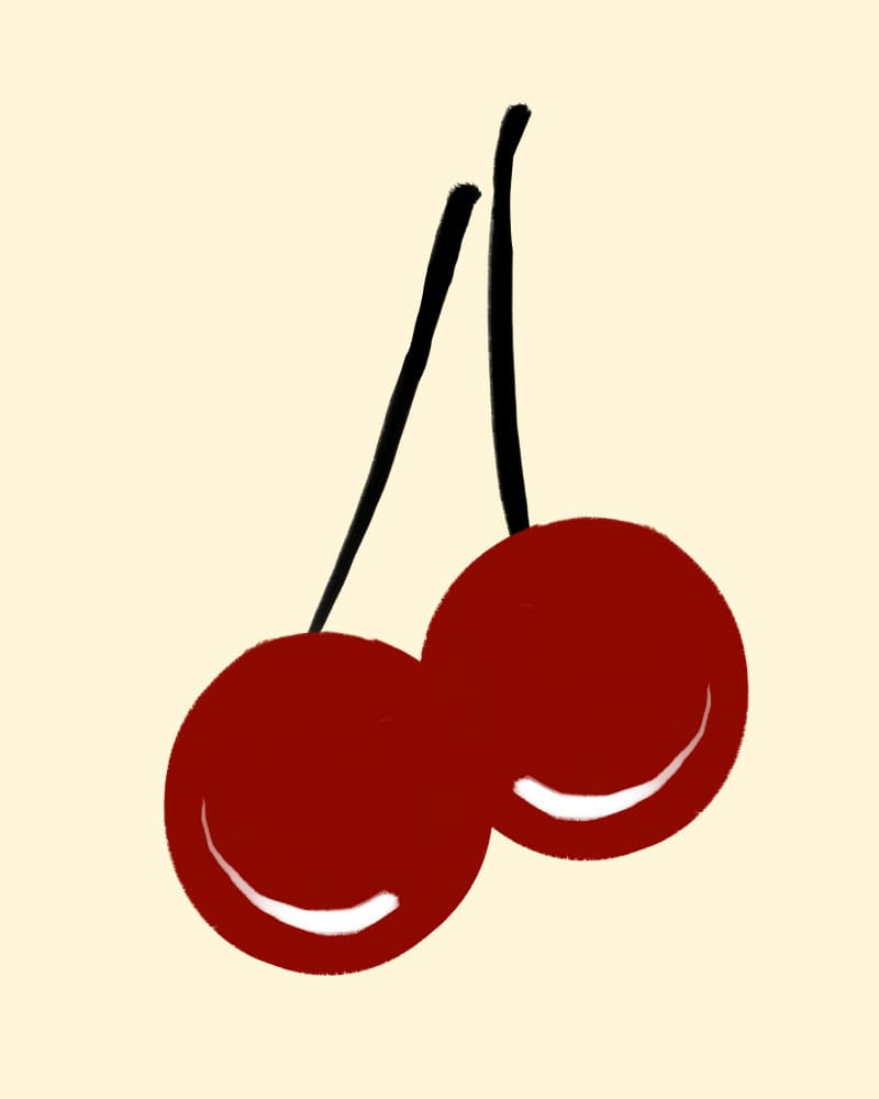 Sweet Cherry Duo by Josie George — canvas wall art
