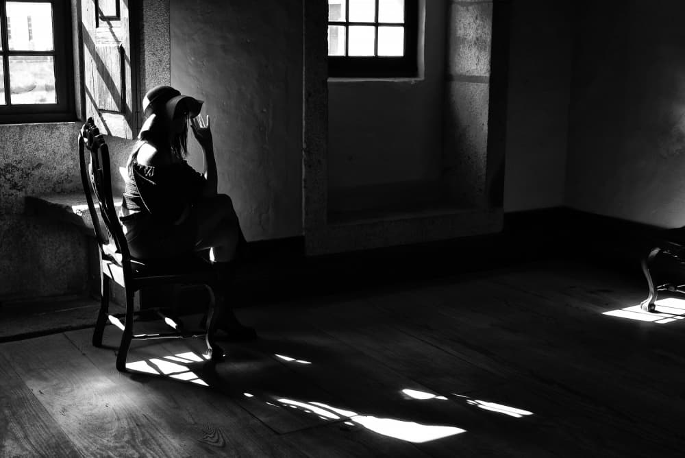 Woman in Window Light by Jorge Pimenta — canvas wall art