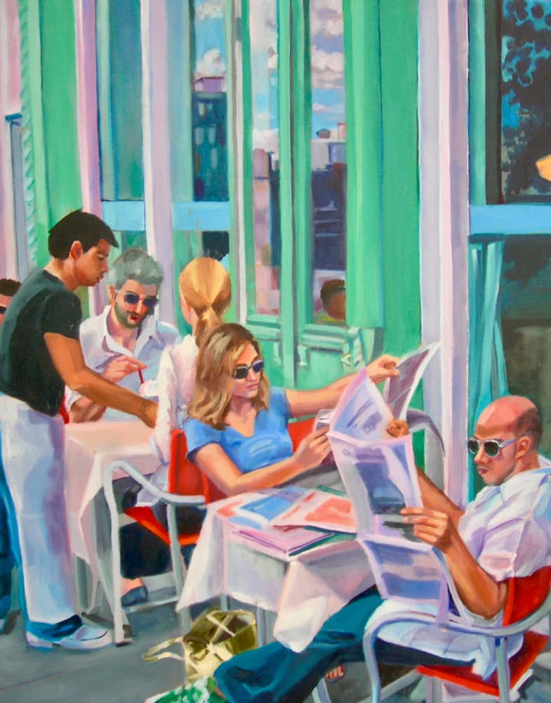 Outdoor Cafe Life by Maxine Shore — canvas wall art