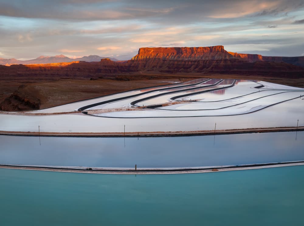 Desert Ponds Sunset by Shenshen Dou — canvas wall art