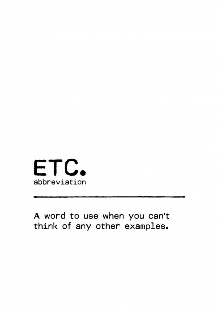 Funny Word ETC. by Orara Studio — canvas wall art