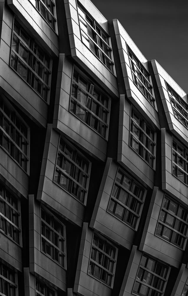 Sleek Urban Geometry by Jef Van den Houte — canvas wall art
