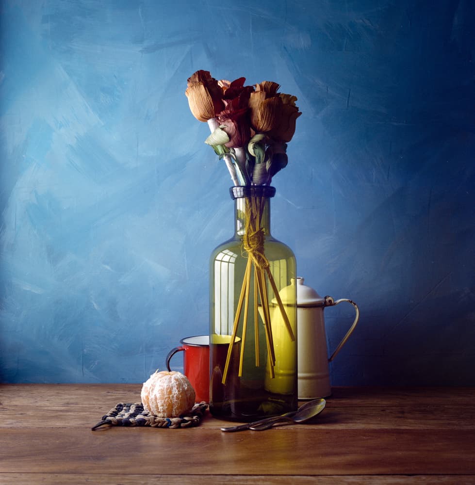 Dried Flowers and Orange by Luiz Laercio — canvas wall art