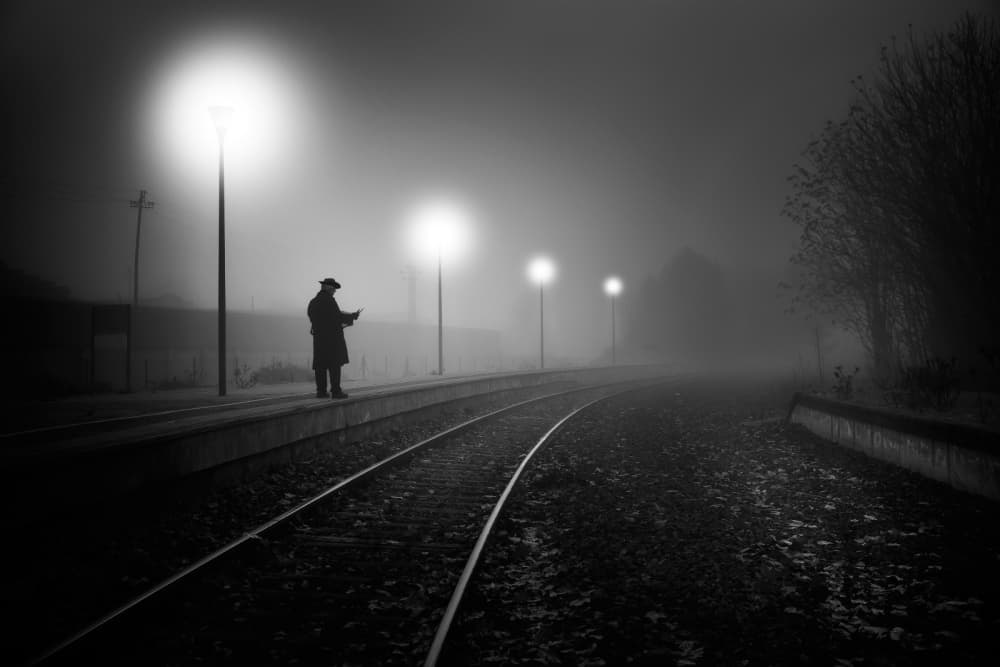 Waiting in the Fog by Jose Beut — canvas wall art
