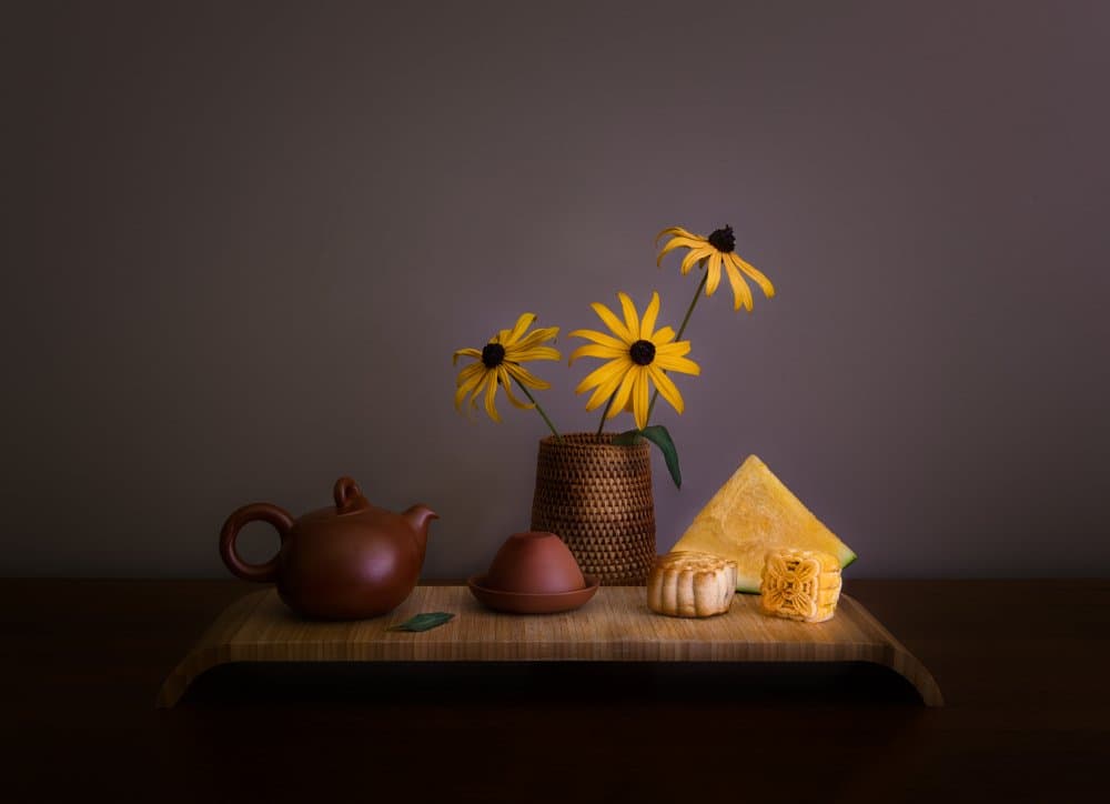 Fall Mooncake Tea Time by Gu and Hongchao — canvas wall art