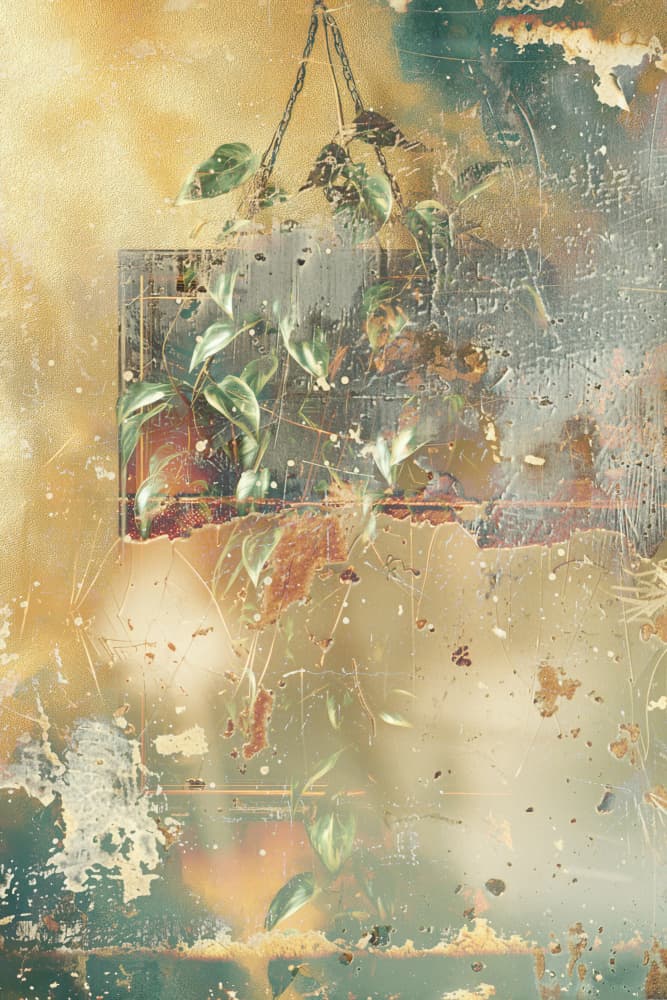Vintage Hanging Plant by Rafal Kulik — canvas wall art