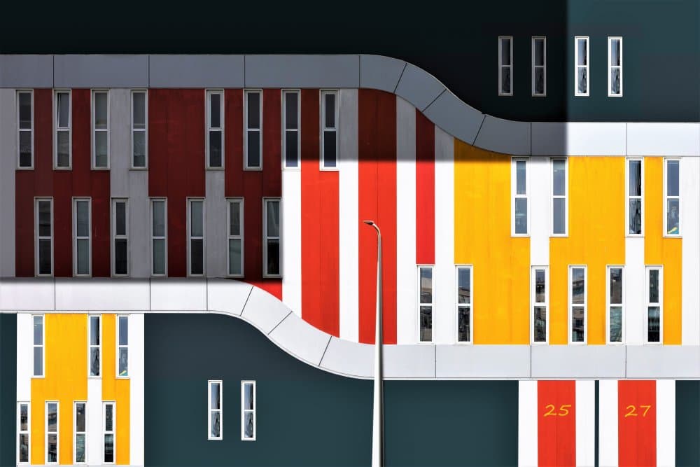 Colorful Modern Facade by Anita Martin AnnaPileaFotografie — canvas wall art