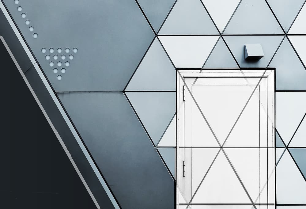 Modern Geometric Facade by Henk van Maastricht — canvas wall art