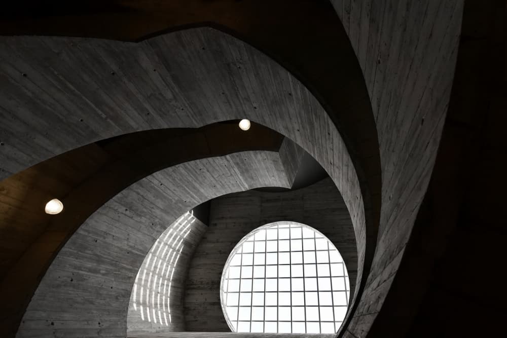 Concrete Spiral Window by Jorge Pimenta — canvas wall art