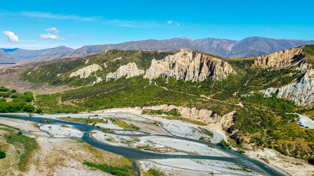 Rugged Badlands River Landscape by Martin Blahák — canvas wall art