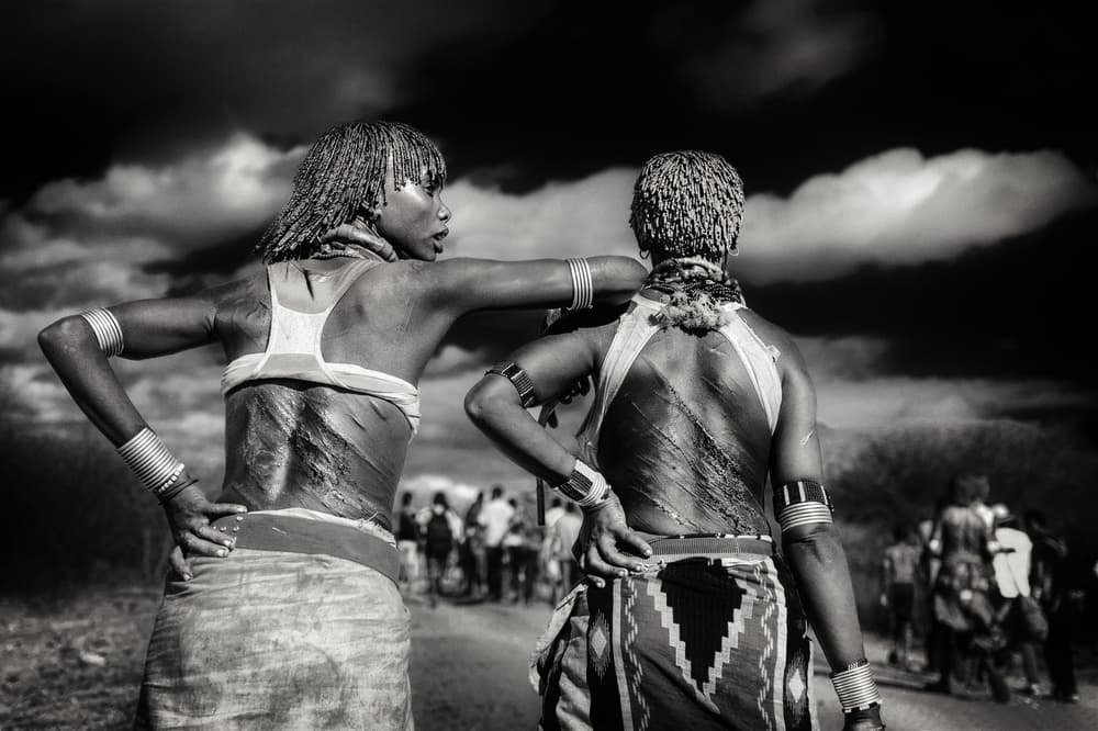 African Tribal Scars by Piet Flour — canvas wall art