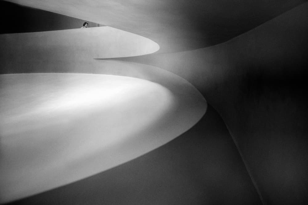 Woman in Architectural Curves by Olavo Azevedo — canvas wall art