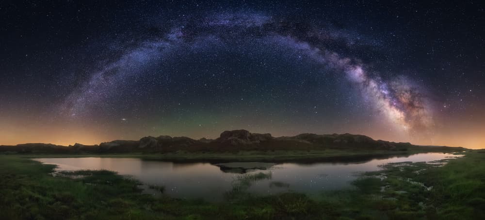 Milky Way Lake Reflection by Carlos F. Turienzo — canvas wall art