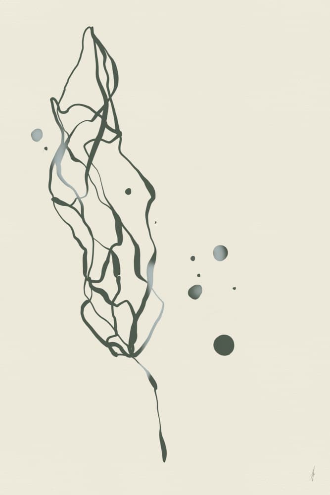 Flowing Organic Lines by Ankie Kooi — canvas wall art