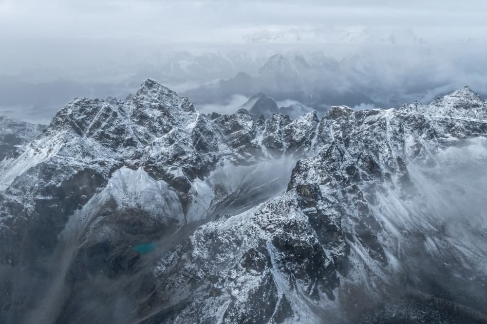 Glacial Peaks And Lake by Dianne Mao — canvas wall art