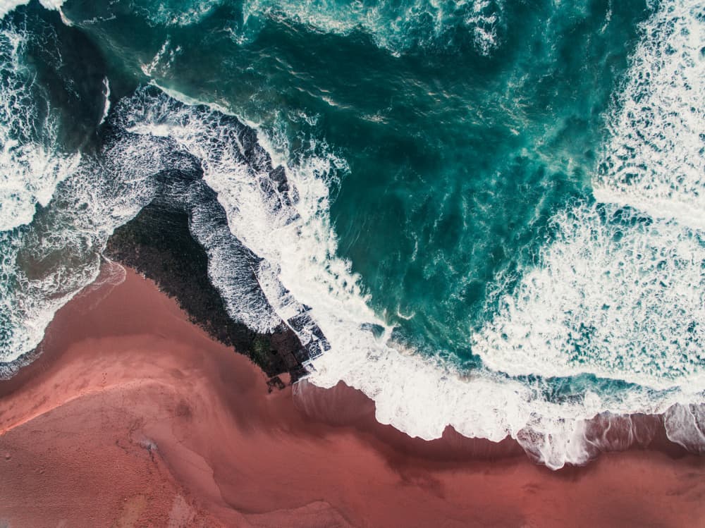 Aerial Ocean Waves by Javier Pardina — canvas wall art