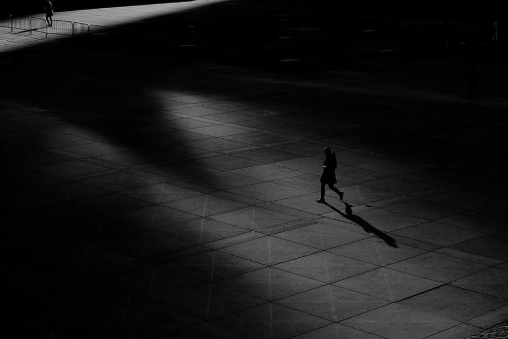Urban Shadow Walk by Jian Wang — canvas wall art