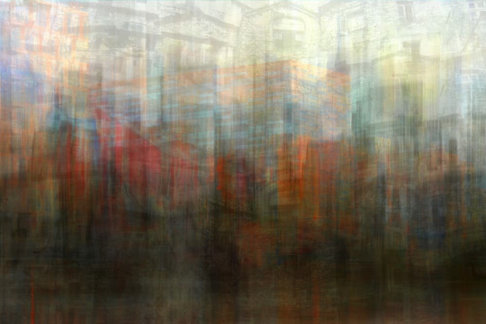 Vibrant City Blur by Christina Sillen — canvas wall art