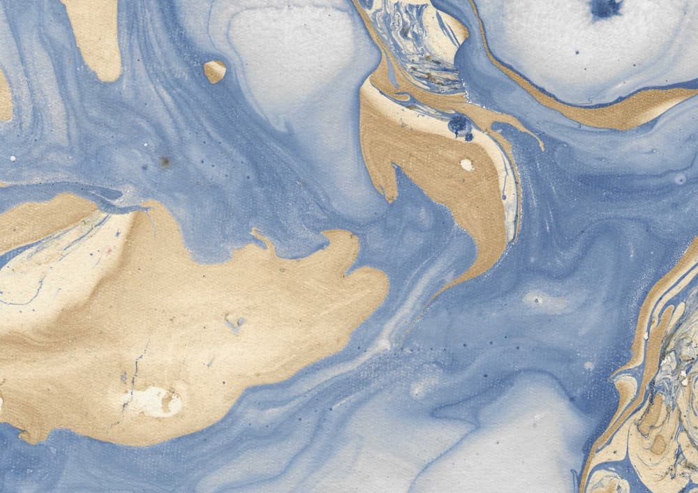 Fluid Gold And Blue by Santhosh ch — canvas wall art