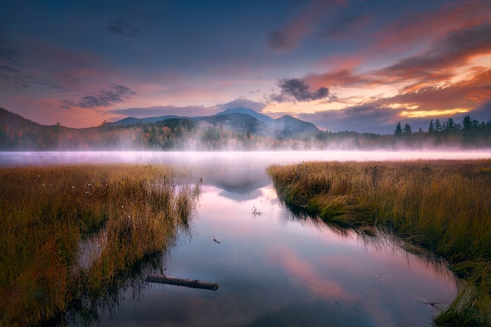 Misty Mountain Dawn by Ben.C.L — canvas wall art