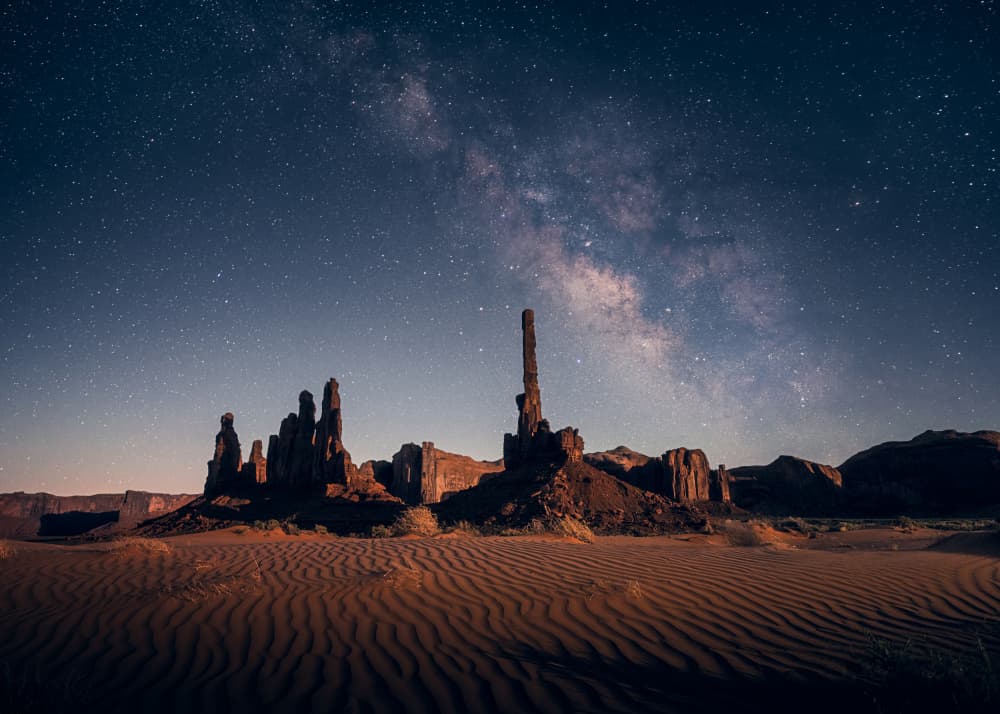 Milky Way Desert Night by Willa Wei — canvas wall art