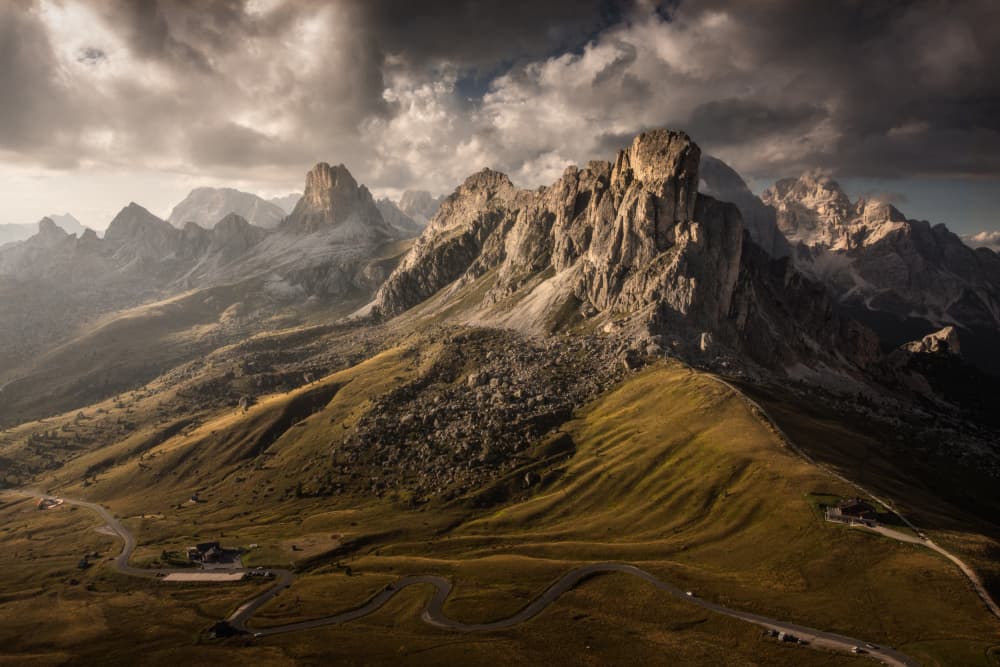 Dramatic Alpine Mountain Landscape by Andrea Maestosi — canvas wall art