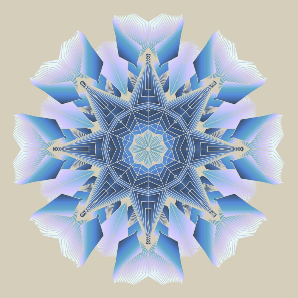 Geometric Blue Star by Angelo Cerantola — canvas wall art