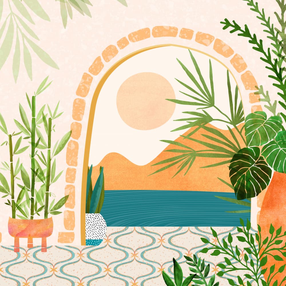 Villa View Sq by Kristian Gallagher — canvas wall art