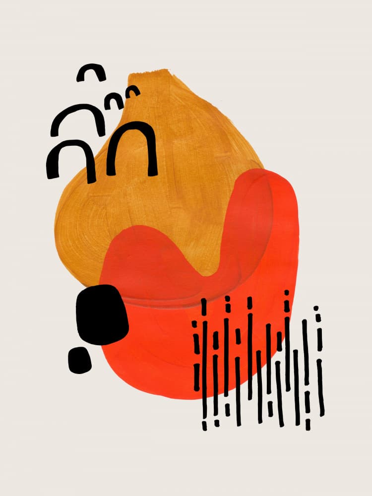 Warm Abstract Forms by Ejaaz Haniff — canvas wall art