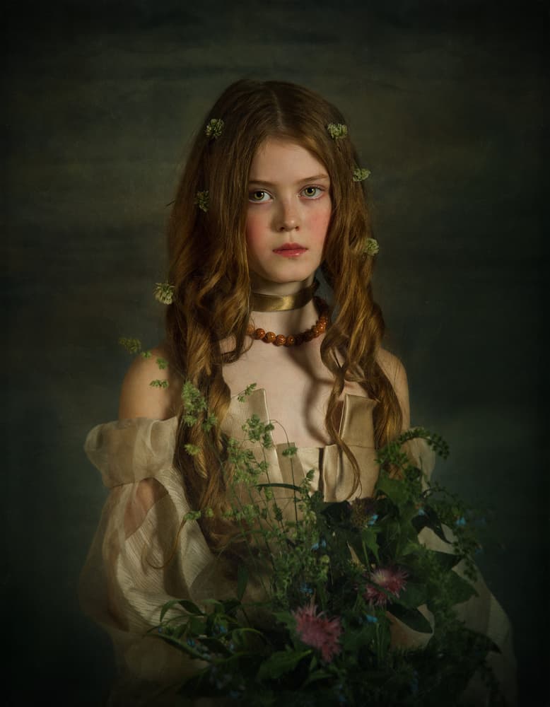 Ethereal Floral Portrait by Svetlana Melik-Nubarova — canvas wall art