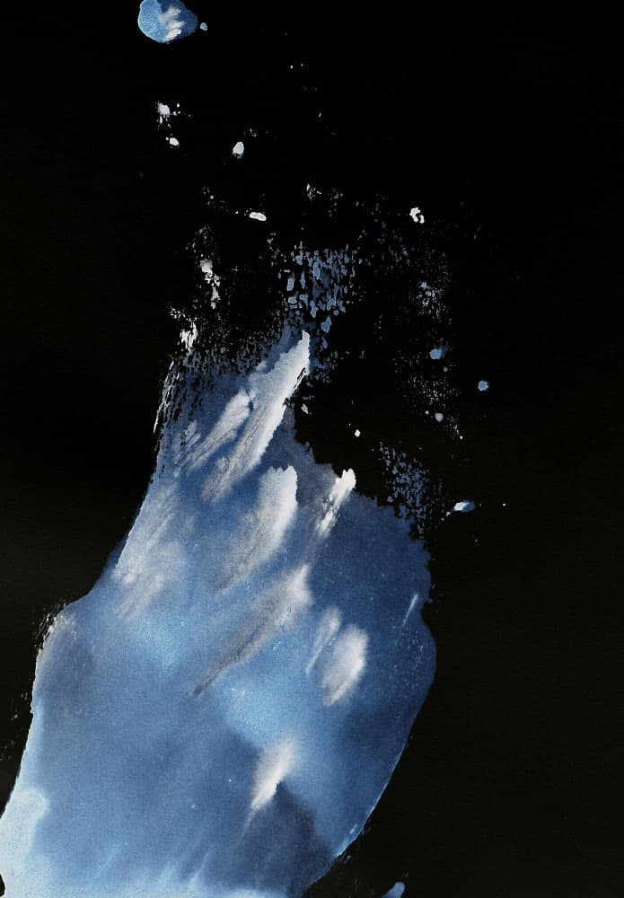 Celestial Blue Splash by Santhosh ch — canvas wall art