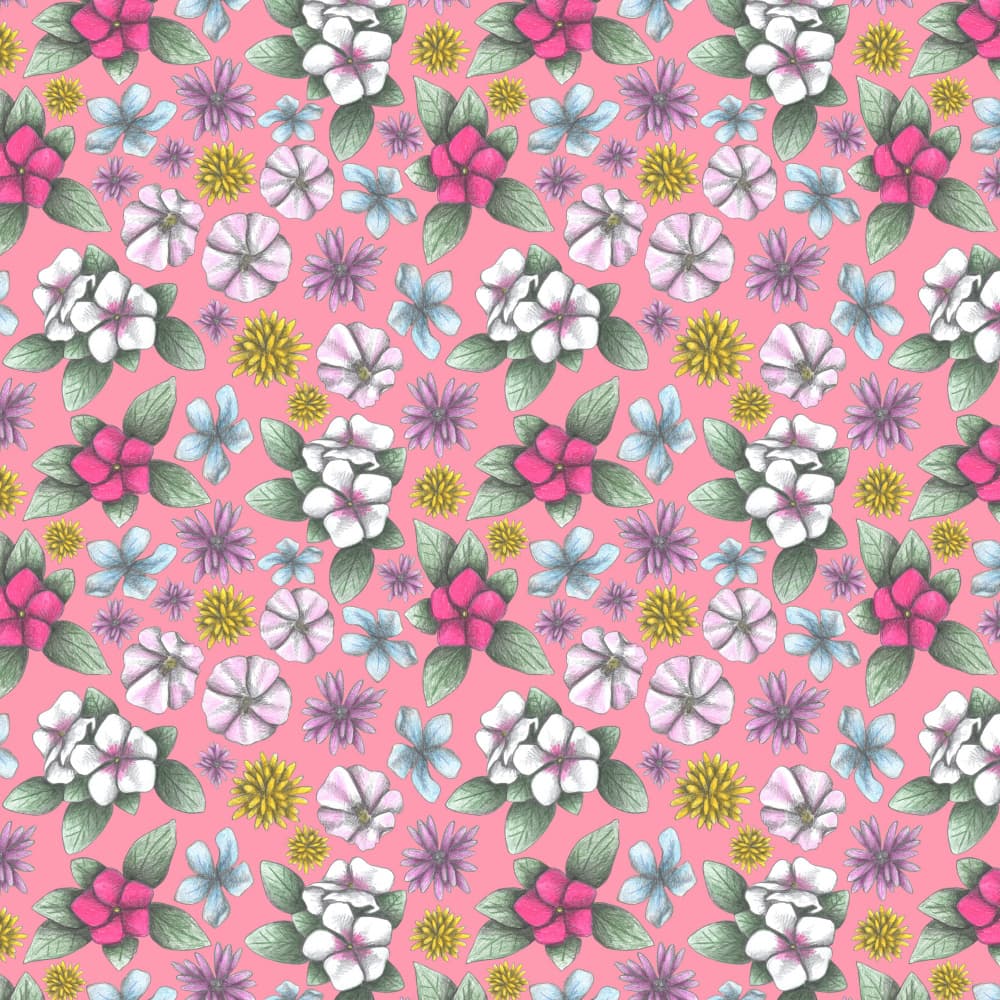 Vibrant Floral Pattern by Cecilia Battaini — canvas wall art