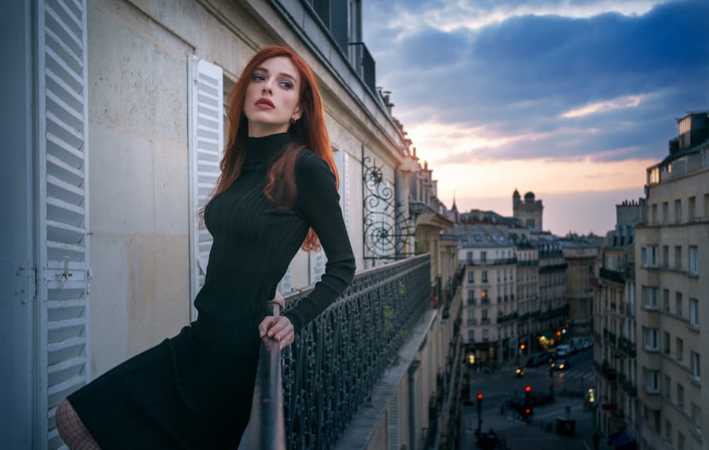 Parisian Balcony Sunset by Kenichiro Hagiwara — canvas wall art