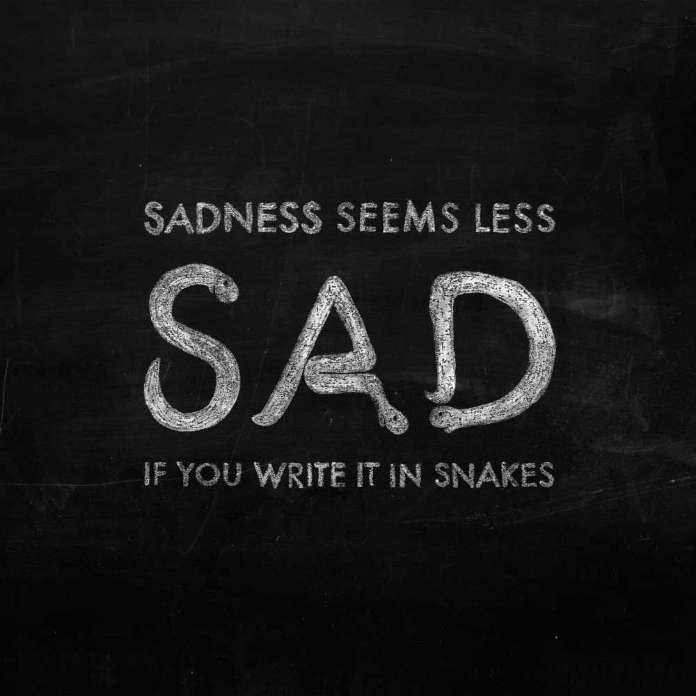 Snakes Spell Sad by Martina Scott — canvas wall art
