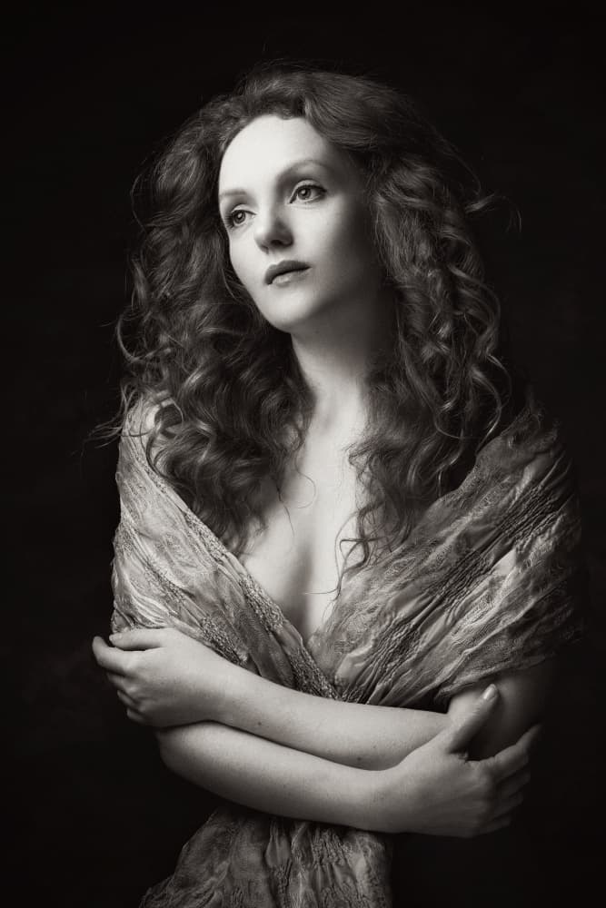 Elegant Pensive Woman by Jan Slotboom — canvas wall art