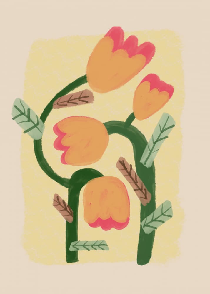 Colorful Floral Blooms by Sharyn Bursic — canvas wall art