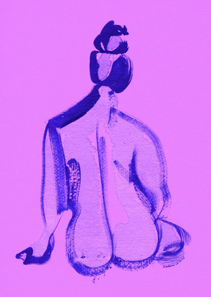 Purple Abstract Figure by Santhosh ch — canvas wall art
