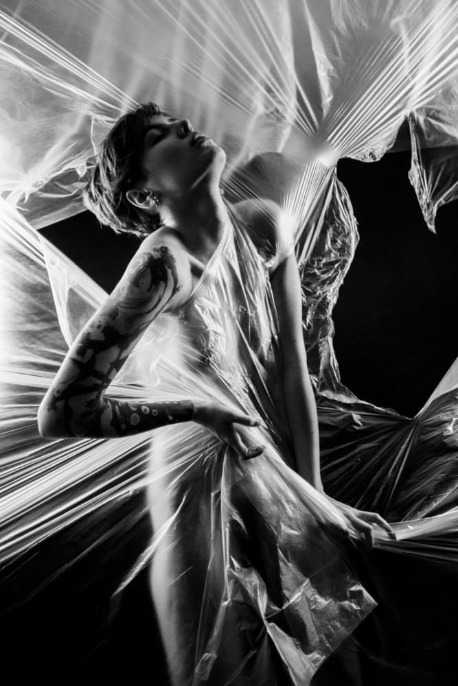 Ethereal Wrapped Woman by Bogdan Bouşcă — canvas wall art