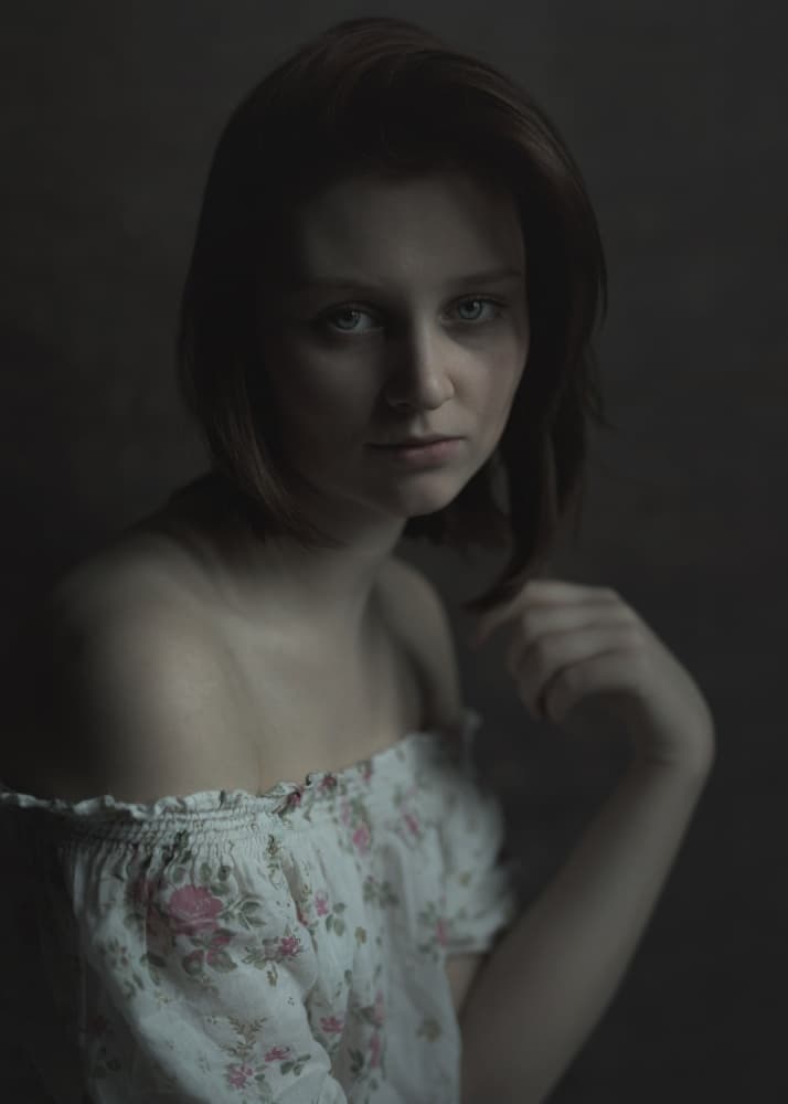 Pensive Floral Portrait by Jacob Tuinenga — canvas wall art
