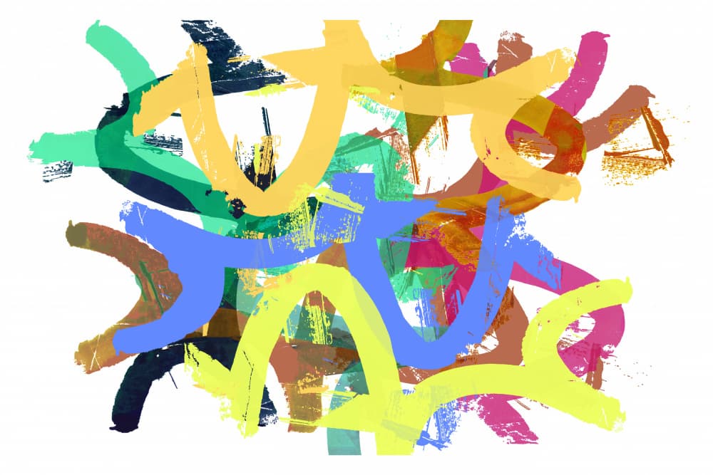Vibrant Abstract Strokes by cartissi — canvas wall art