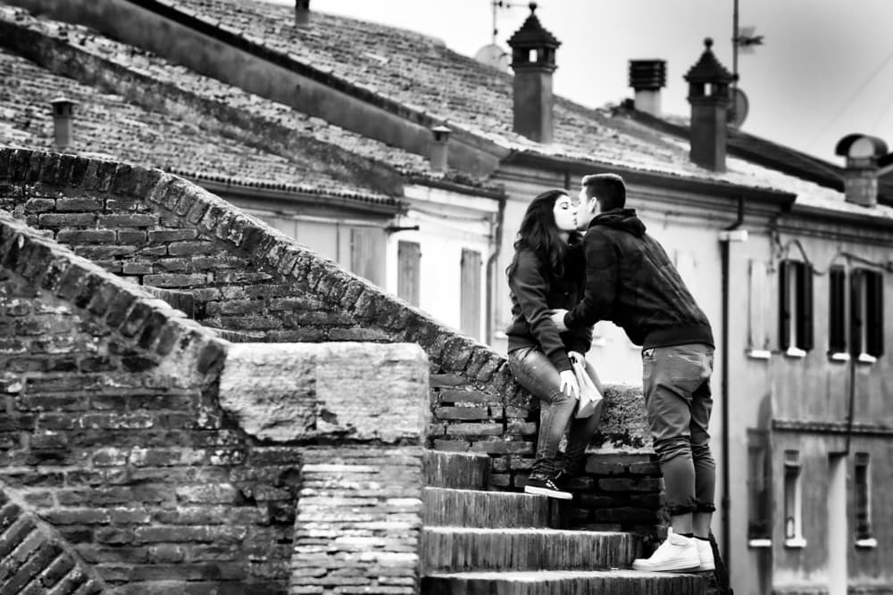 Sweet City Kiss by Jure Kravanja — canvas wall art
