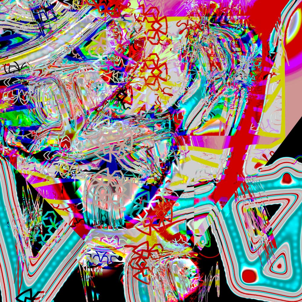Colorful Digital Chaos by Vivian Kim — canvas wall art