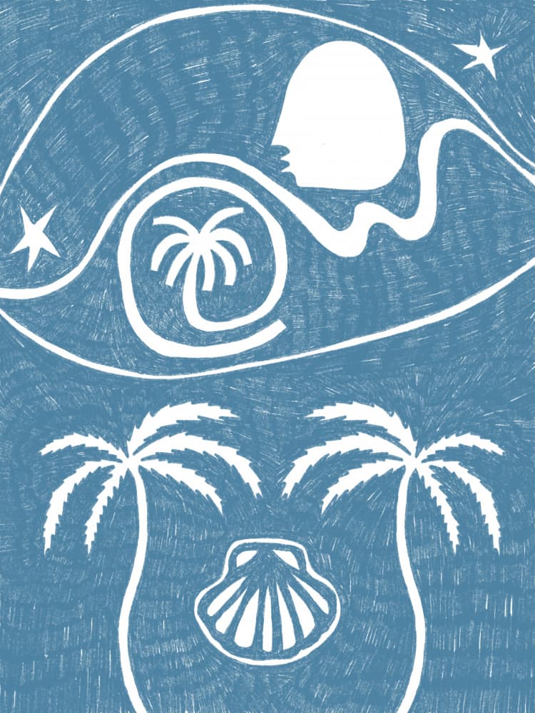 Tropical Island Dream by Shatha Al Dafai — canvas wall art