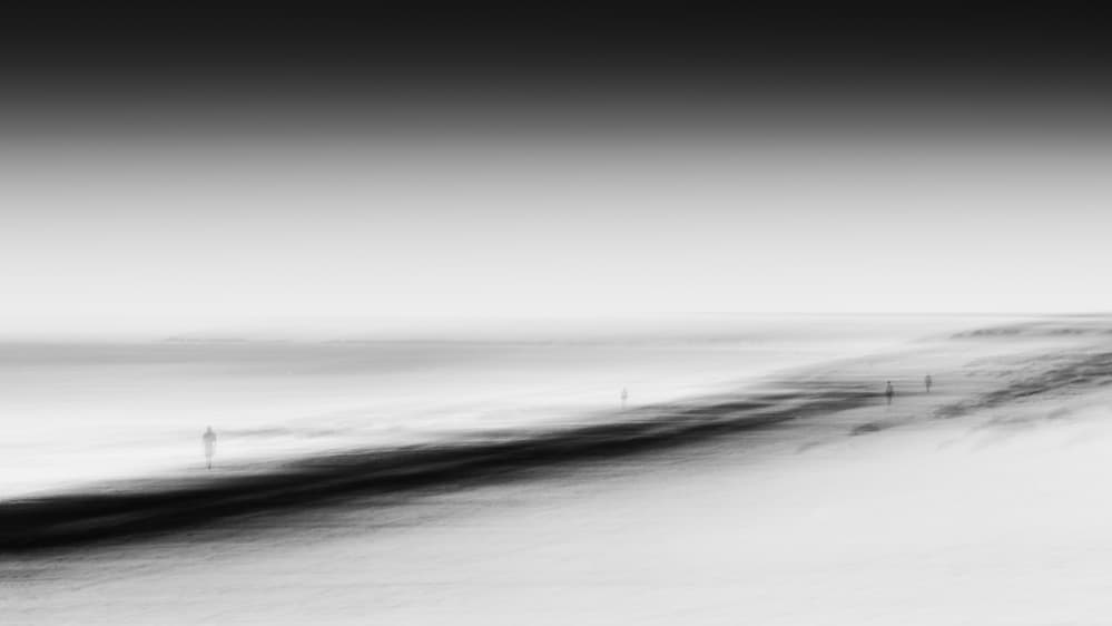 Figures Coastal Motion Blur by Luc Vangindertael (laGrange) — canvas wall art