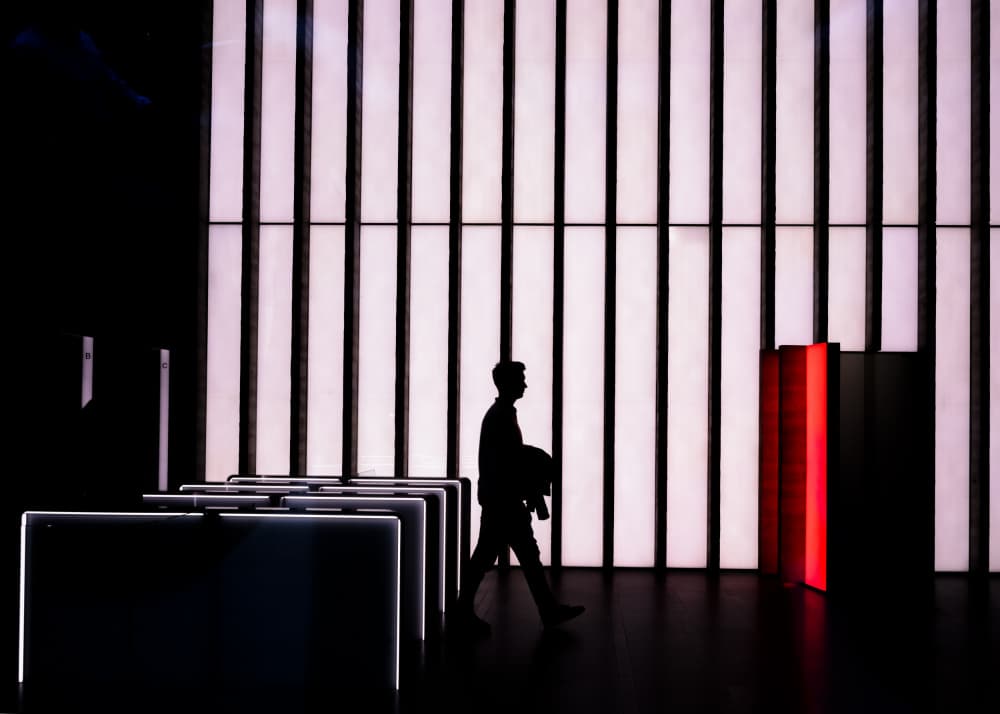Red Light Passage by Rudy Mareel — canvas wall art
