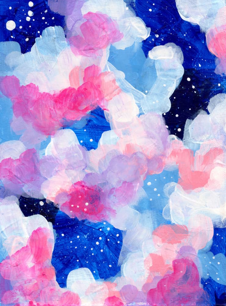 Pink Blue Dreamy Sky by Ejaaz Haniff — canvas wall art