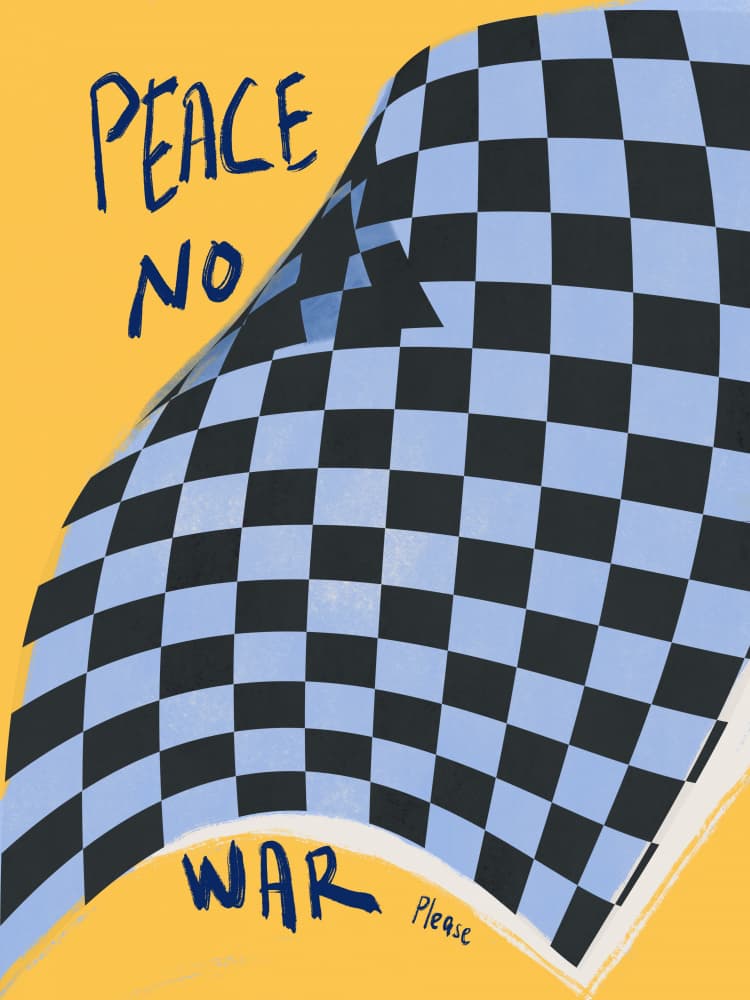 Peace No War Please by Little Dean — canvas wall art