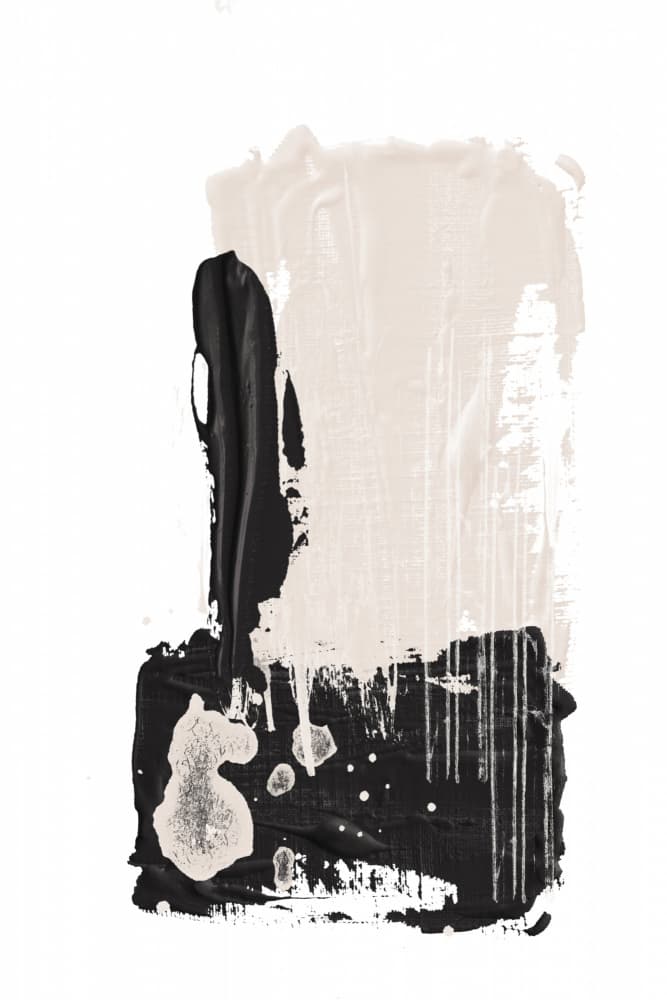 Black and Beige Abstract by Sally Ann Moss — canvas wall art